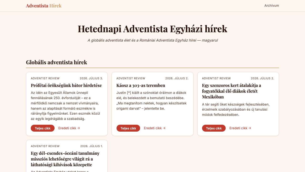 Adventista Hírek